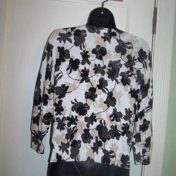 Banana Republic Cotton Sweater L Floral - Picture 4 of 7